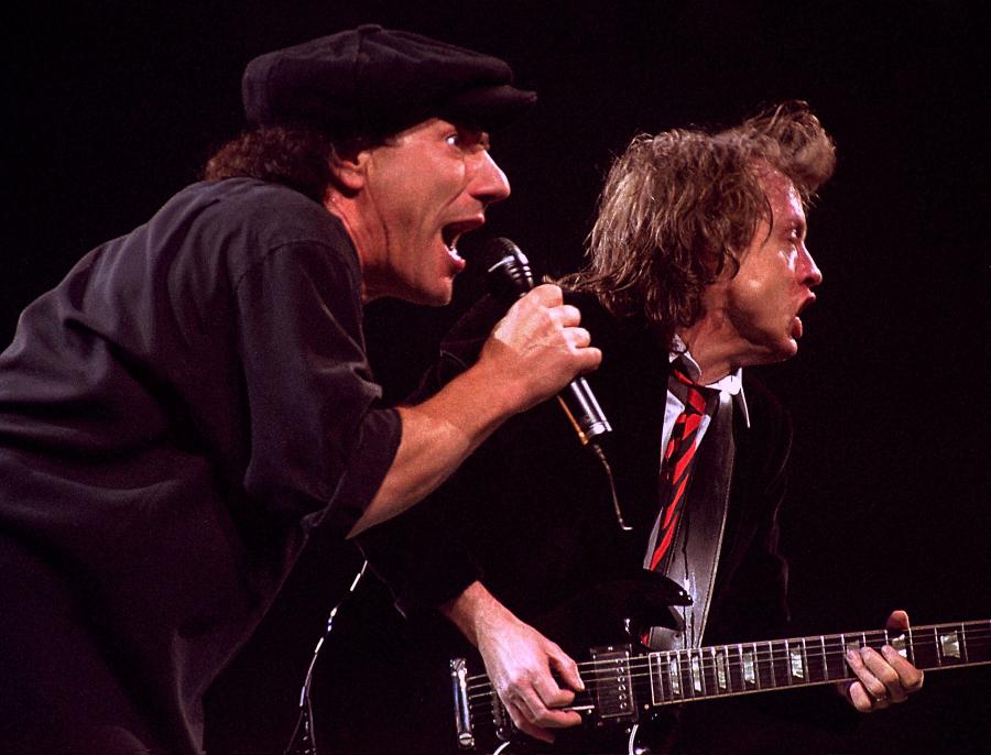 AC/DC perform at the United Center. 1996