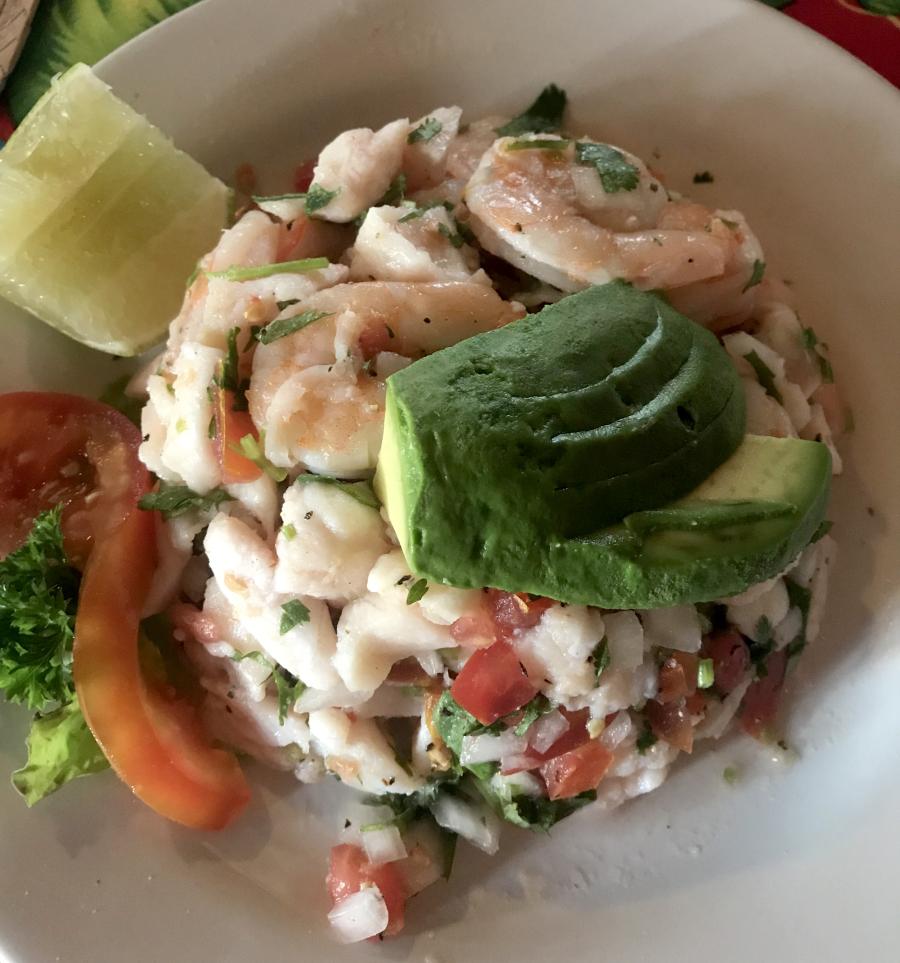 Seafood ceviche. Cancun Mexico