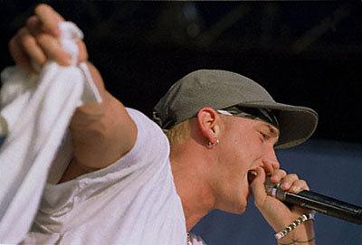 Eminem performs at the Voodoo Festival. New Orleans LA